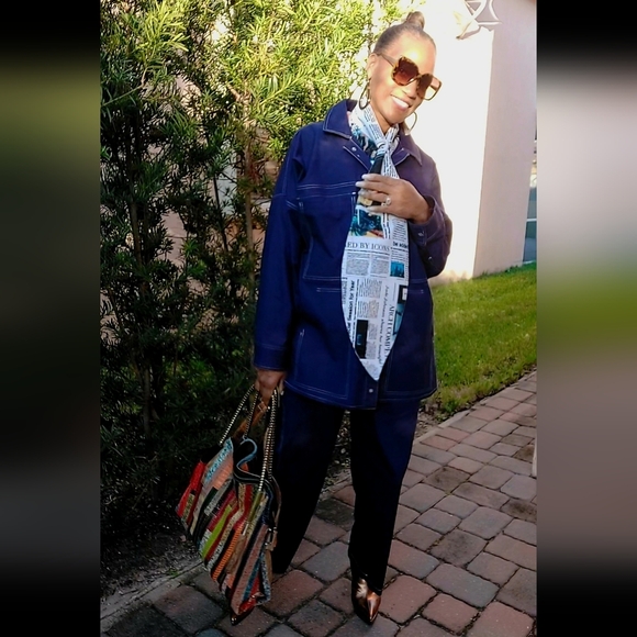 Patchwork Leather tote ( Check closet for jacket in the pictues) - Picture 8 of 8